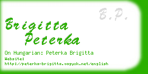 brigitta peterka business card